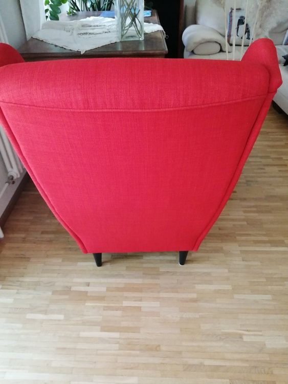 IKEA Ohrensessel STRANDMON Rot Kaufen auf Ricardo
