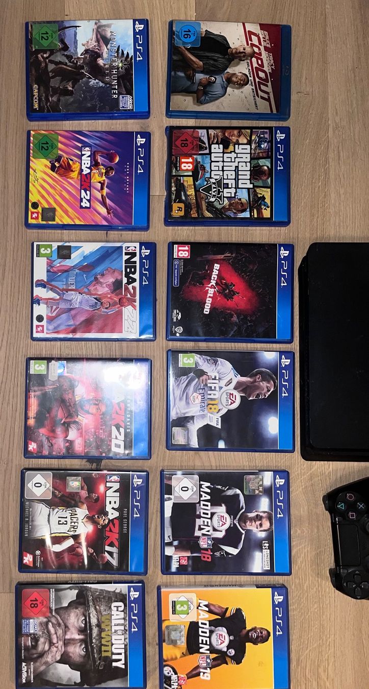 Sony Konsolen: PS4 slim 500gb+ 2xController + 12 Games – Gebraucht aus Zwillikon von kendrickl 2
