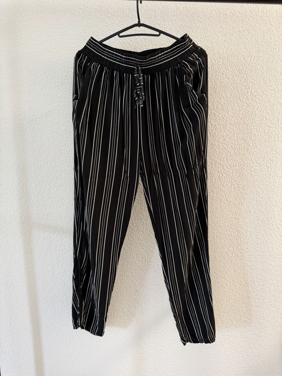 Pantalons: Pants striped black white cotton  – D'occasion à Gränichen par Domsiiiii