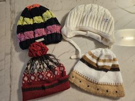 4er Set Wintermützen / Babymützen - Warm für kalte Tage!