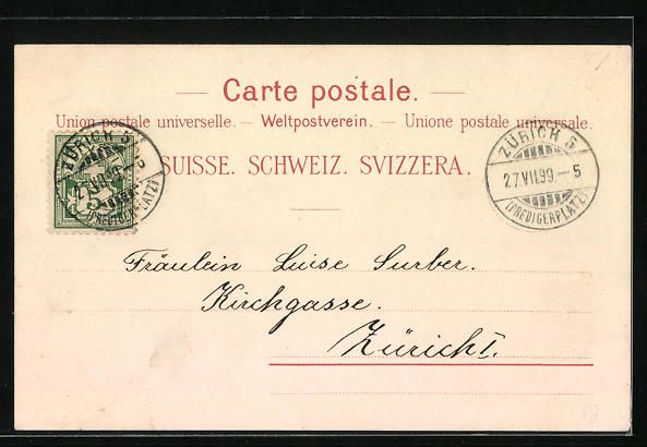 Cartoline postali: Litho Lugano, Sur le Quai, Monument Gme  – Usato da Berlin venduto da bartko-reher 1