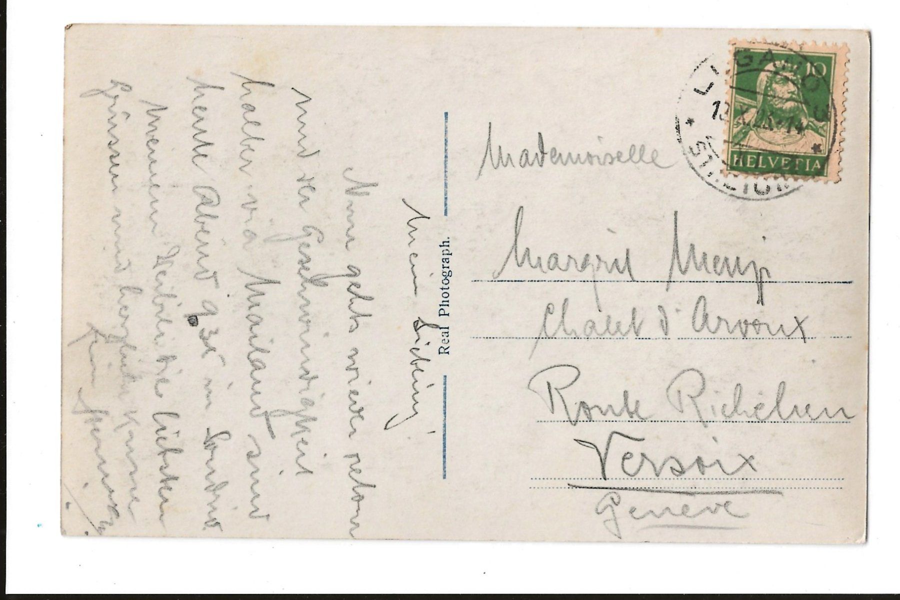 Cartoline postali: AK 1923  Lugano-Paradiso – Usato da Greifensee venduto da 315WDO 1