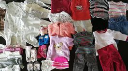 36-teiliges Winter Kleider Set, Gr. 74, Mädchen