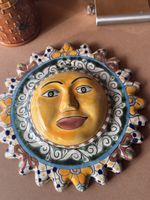 Soleil en céramique fait main - Déco murale estivale