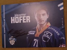 Valentin Hofer - EVZ - original signierte Autogrammkarte