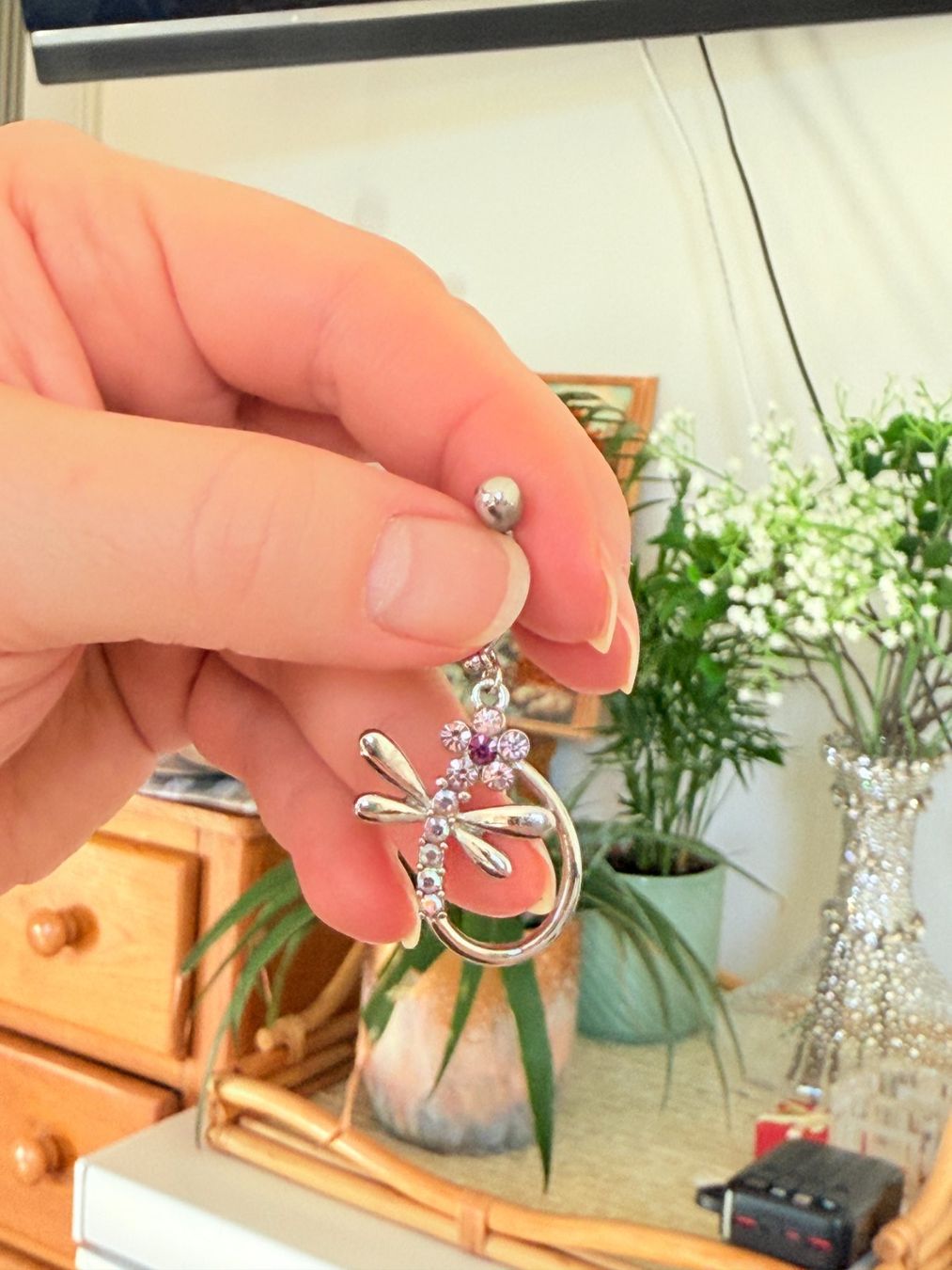 Piercingschmuck: Piercing de nombril libellule et fleur - Été approche! – Neu und originalverpackt aus Genève von AGBERG 5