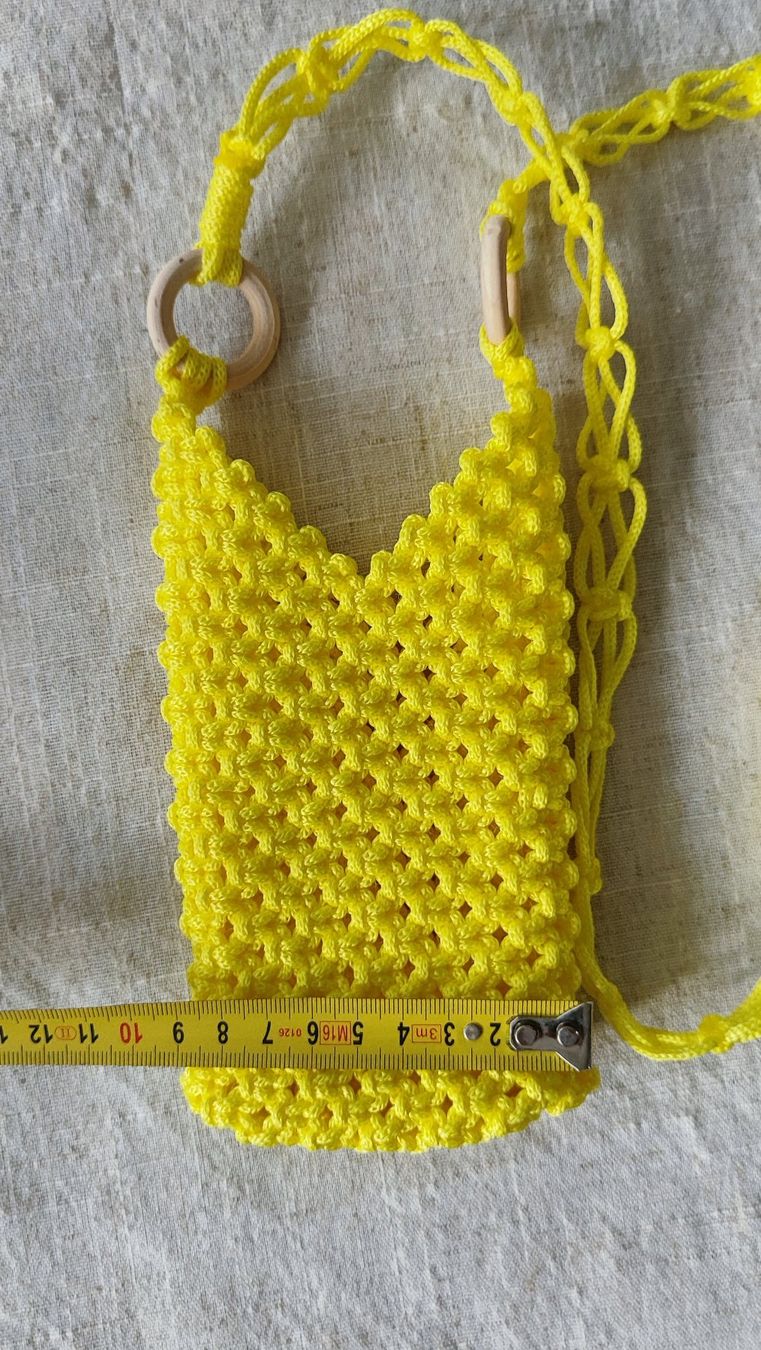 Sacs: Makramee Handytasche - gelb – Neuf (Voir description) à Männedorf par mes_7725 1