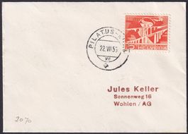 1955, attraktiver Kleinbrief von Pilatus (Luzern)