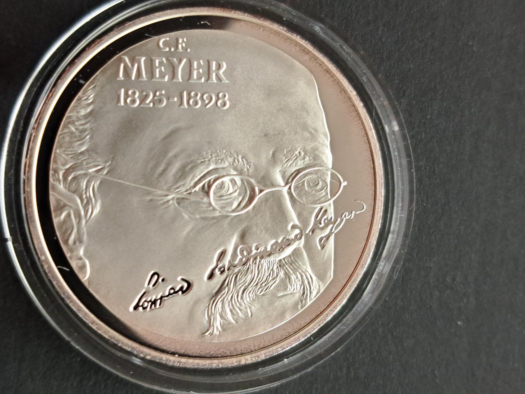 Tutti le monete: 20 Fr. Gedenkmünze 1998  C.F. Meyer PP – Usato da Bazenheid venduto da derdelorean01 1