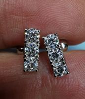 Boucles d'oreille argent diamants de moissanite de 0,6 ct