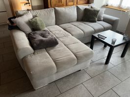 Ecksofa grau Stoff Gebraucht