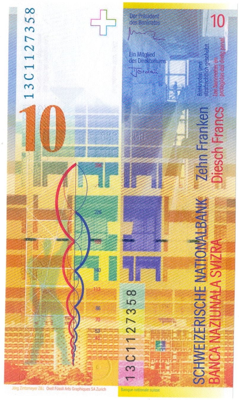 Banconote: Schweiz 10 Franken 2013 Jordan AU/UNC – Nuovo (secondo la descrizione) da Au SG venduto da Zogu 1