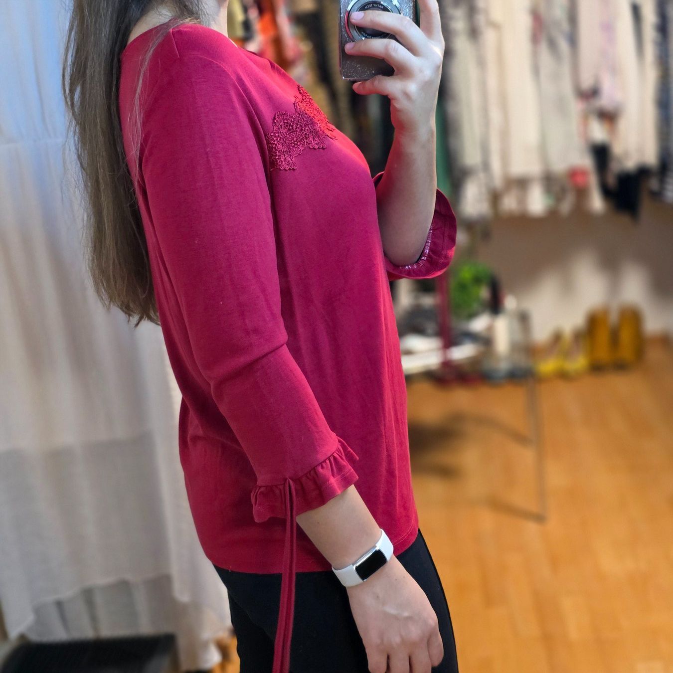 Orsay Camicette: Rote Bluse 38/40 Orsay elegant Spitze – Usato da Wald ZH venduto da CapLux 1