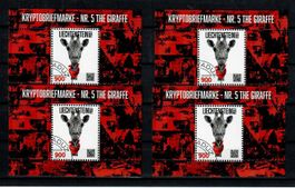 Crypto Briefmarke - Nr. 5 The GIRAFFE kompl. Serie gest.