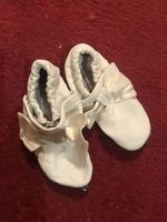 weisse Krabbelschuhe Leder weiss 21