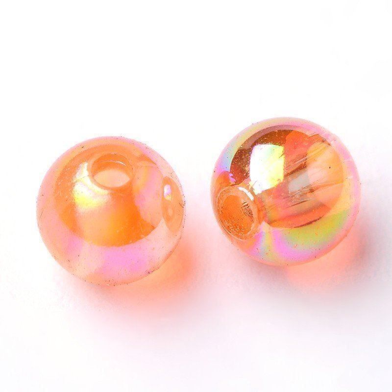 Perle (finte): Acrylperlen Transparent Dunkelorange 5mm / 100Stück – Nuovo (secondo la descrizione) da Rüegsau venduto da Tausendfreund 1