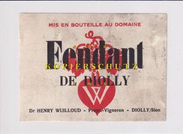 Etikette für Wein - Fendant de Diolly /bd