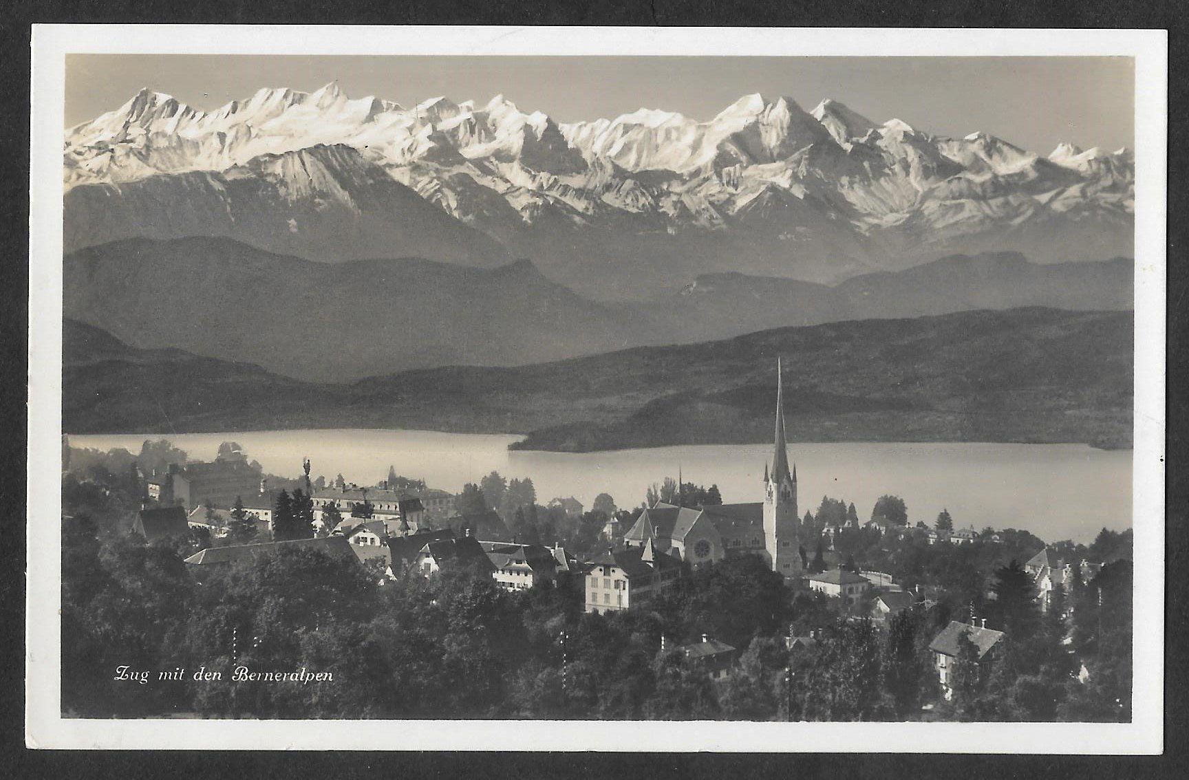 Ansichtskarten: Zug Gesamtansicht mit Berneralpen – Gebraucht aus Olten von clotaldi