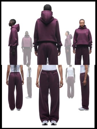 6PM Trainerhose und Hoodie violett XS