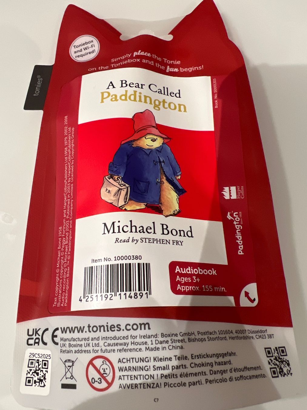 Audiolibri: Tonies - A Bear Called Paddington – Nuovo e nell'imballaggio originale da Sennhof venduto da Dealmonster 1