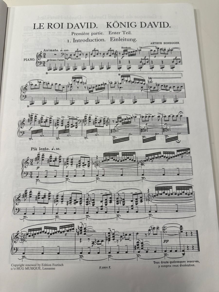 Libri: Honegger: Le Roi David, Klaviernoten, Gesangbuch – Usato da Wald ZH venduto da Martin79 3