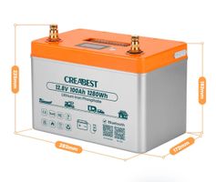 Batterie Lithium, LiFePO4 100Ah 12.8V pour camping-car