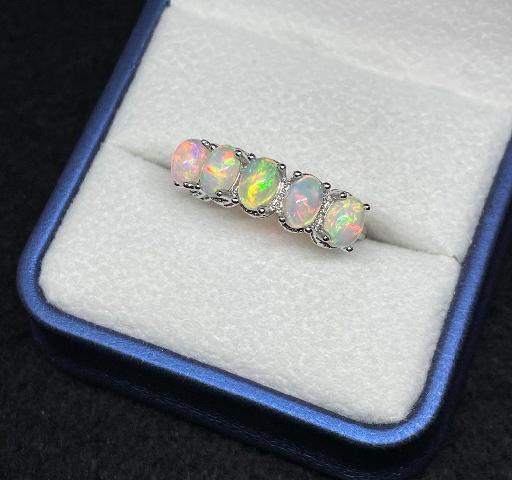 Anelli: Australischer Opal Ring, Silber Gr. 59, verstellbar – Nuovo (secondo la descrizione) da Thun venduto da Creative-Art-Tess 2