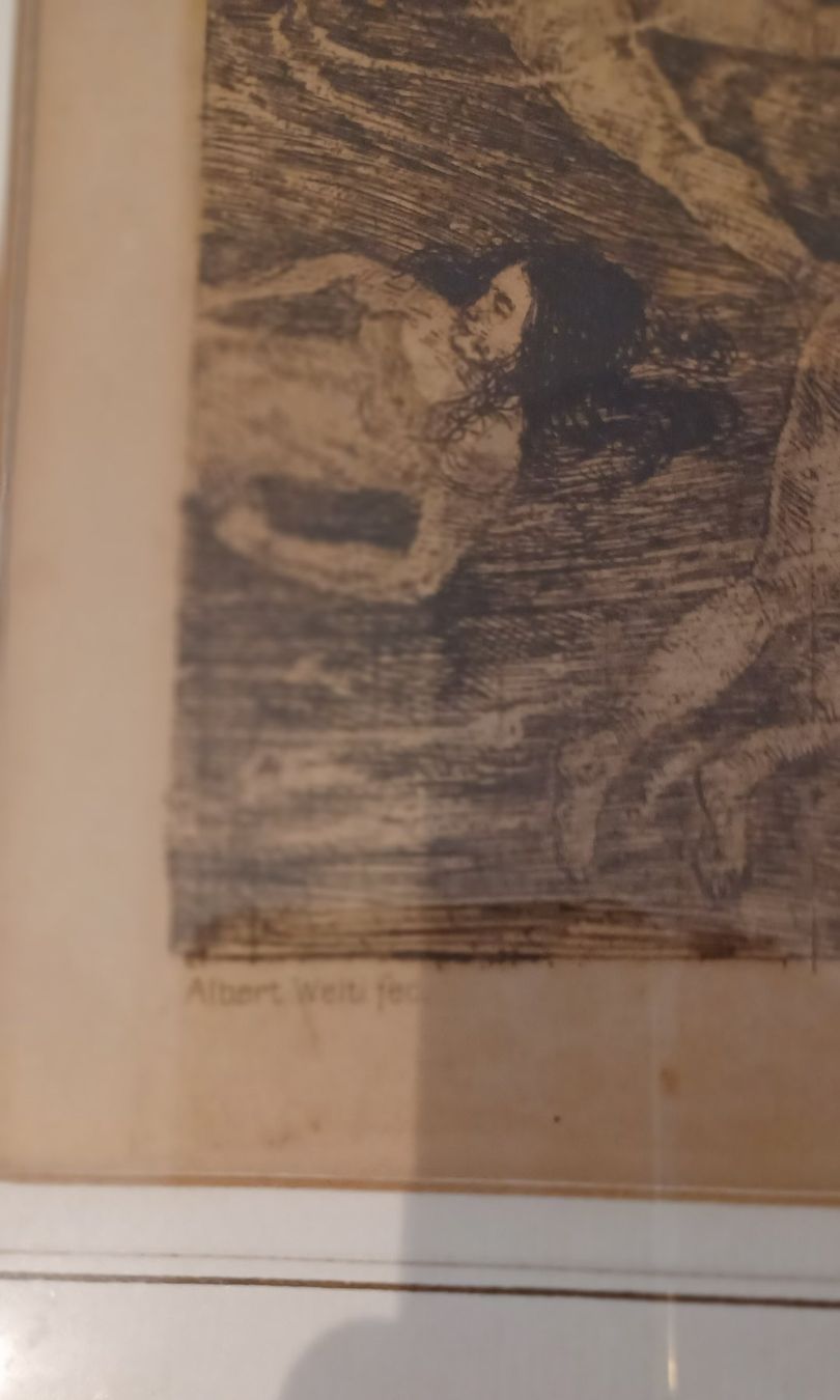 Grafica & Litografie: Bild von Albert Welti "Der Ehehafen" 1906 – Usato da Zufikon venduto da Michili 3