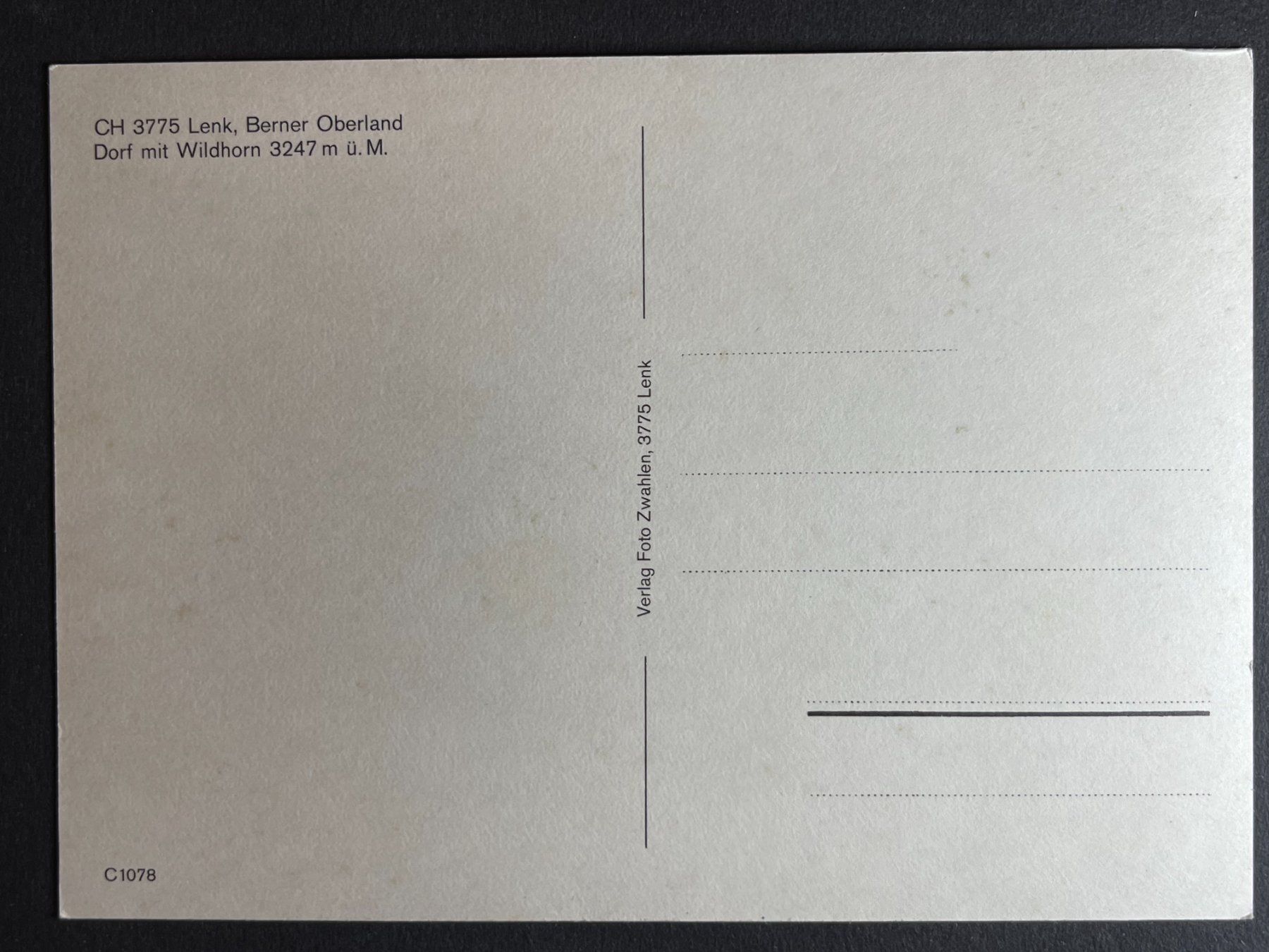 Cartoline postali: Lenk, Dorf mit Wildhorn – Usato da Steg VS venduto da danwer74 1