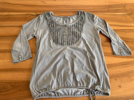 NILE traumschönes Shirt Baumwolle/Seide grau Gr. M