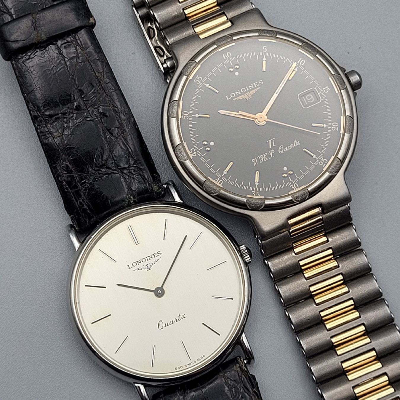 Longines Montres: LONGINES CONQUEST V.H.P TI TITANIUM & LONGINES QUARTZ DEFEKT – Défectueux à Bern par SeikoVintage