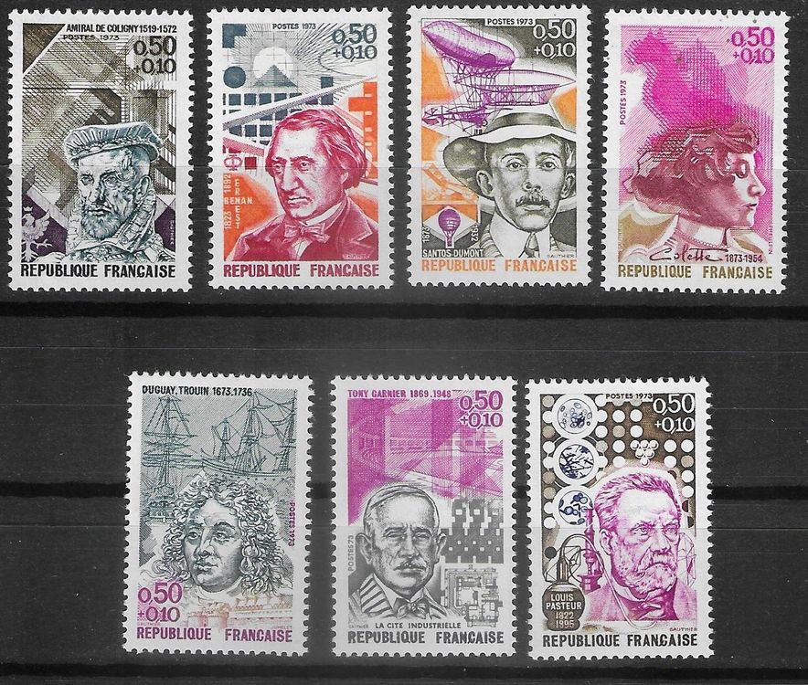 Briefmarken Frankreich 1986 Persönlichkeiten – Komplett Postfrisch, MNH