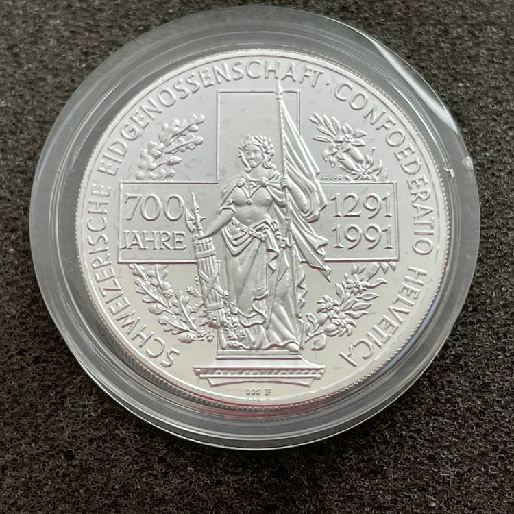 1 Unze Silber 700 J Eidgenossenschaft 1991 3 Kaufen Auf Ricardo 