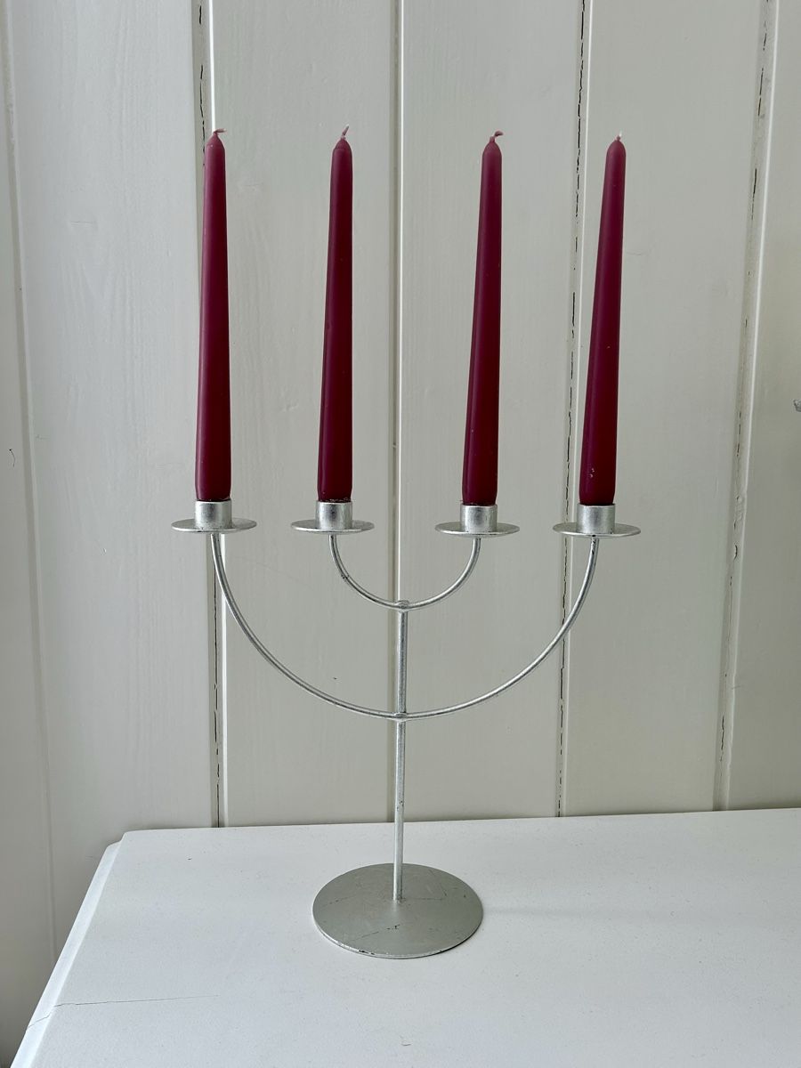 Portacandele: Silberner Kerzenständer 4-armig – Usato da Gunten venduto da starfish3