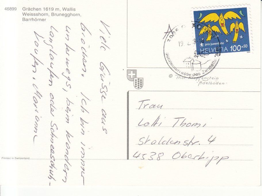 Cartoline postali: Grächen 2009 – Usato da Bürglen TG venduto da StampGraf 1