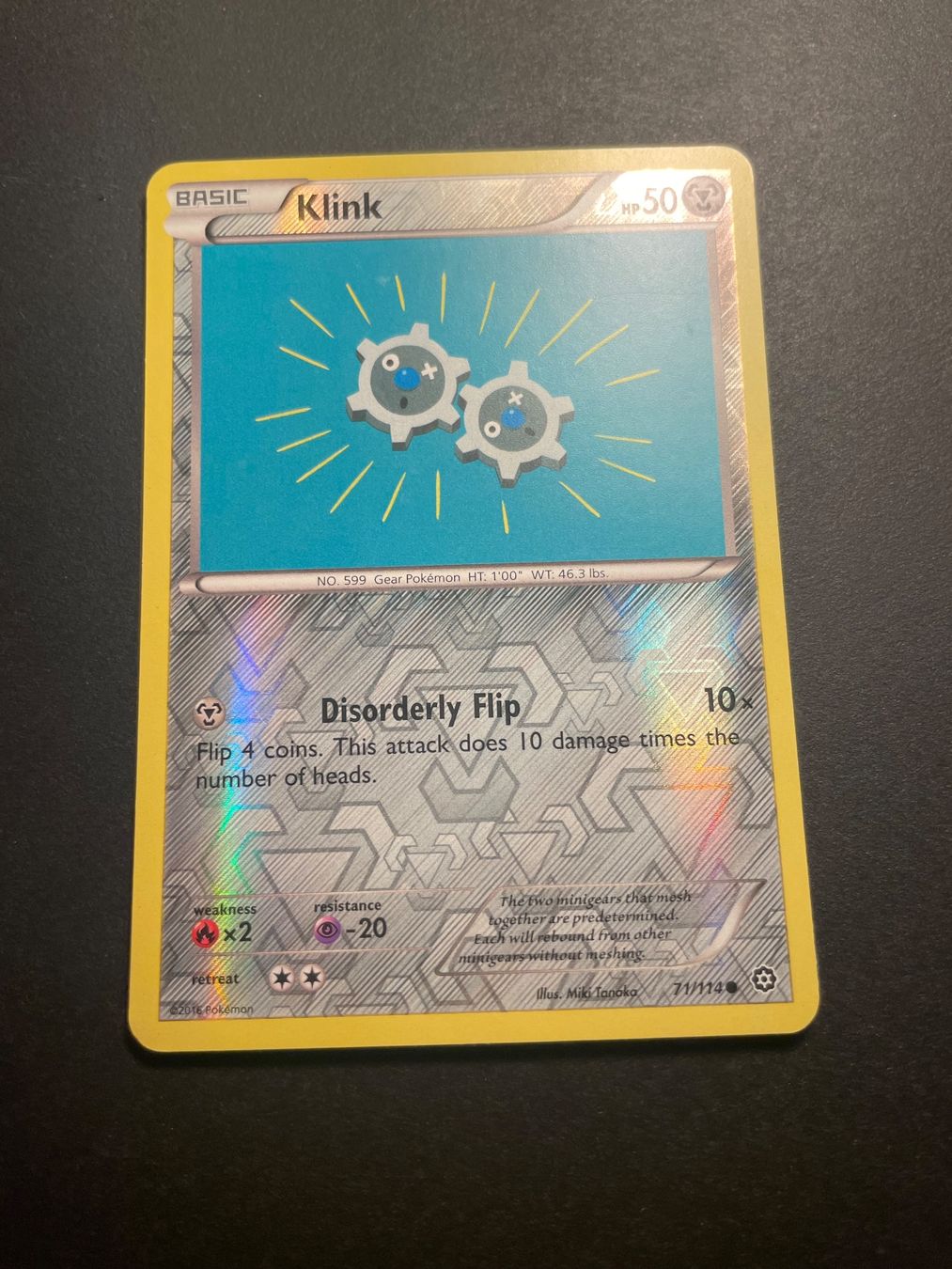 Pokémon Carte collezionabili: Klink Reverse Holo 71/114 STS Steam Siege – Usato da Zürich venduto da pokemon_cards