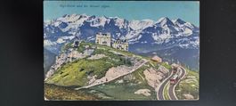 Alte Ansichtskarte Rigi-Kulm, Bahn, gelaufen 1913