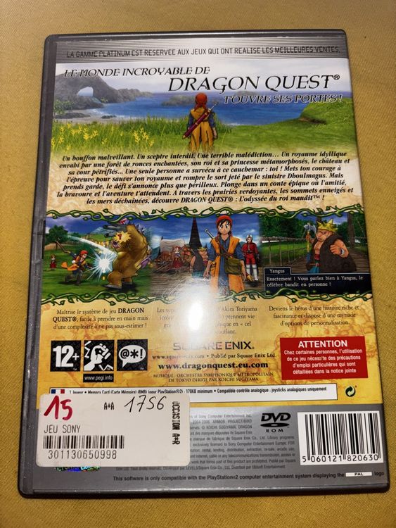 Jeu Dragon Quest VIII : L'Odyssée Du Roi Maudit - PlayStation 2 (PS2) Version PAL FR - Bon état