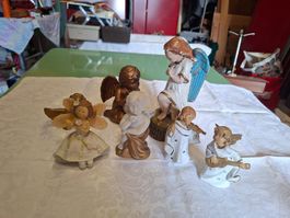 Deko-Figuren Set Engel aus Polyresin 7 Stück gebraucht