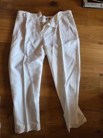 Damen Sommer Hose weiss Rodika Zanian Grösse 44 France
