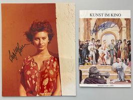 SOPHIA LOREN 2x Original Autogramm + COA Echtheitszertifikat