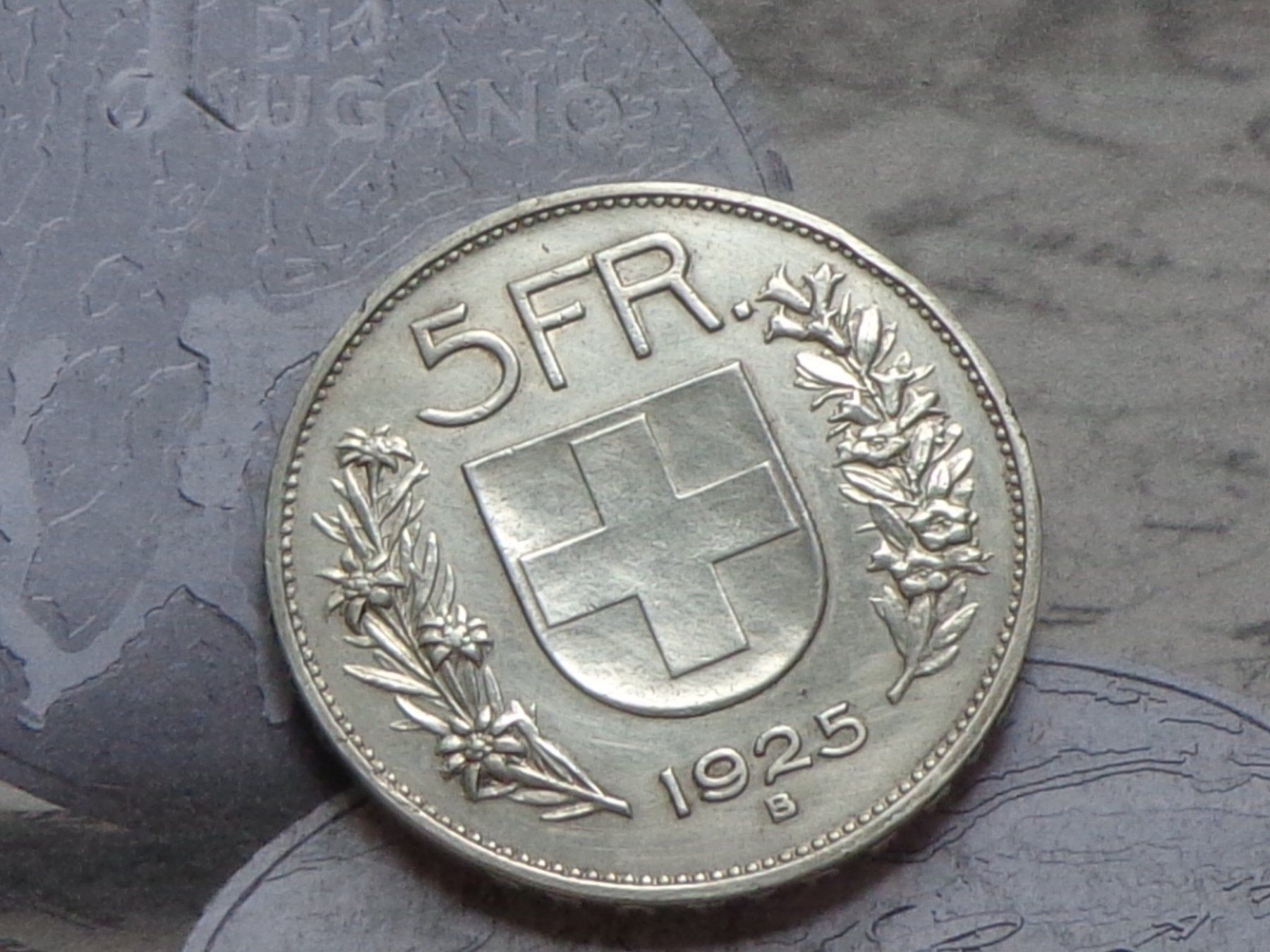 Tutti le monete: 5 Fr. 1925 B - Superbe pièce TOP Qualité – Usato da Pully venduto da UCA01 1