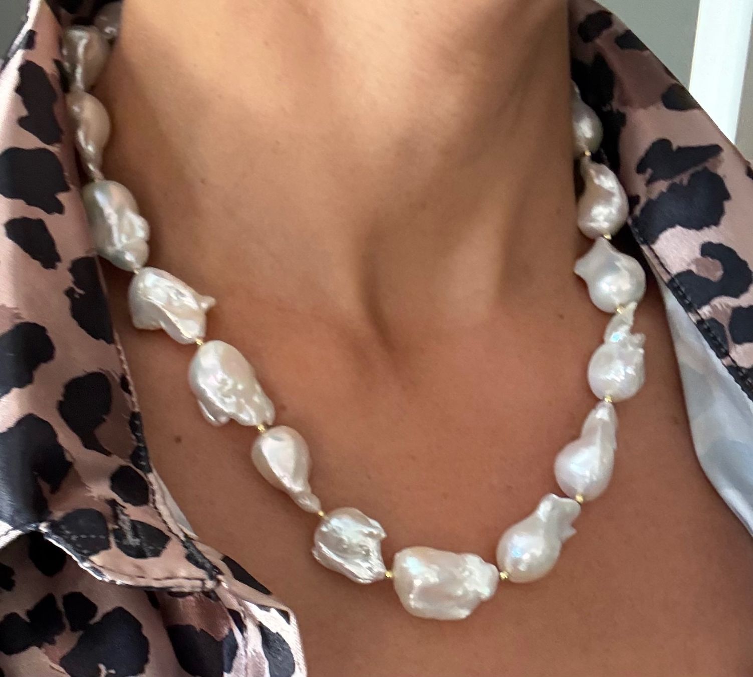 Perle (finte): Kette mit Perlen Barock echte – Usato da Oberhof venduto da RealStone 1