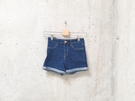 Short en jeans H&M, bleu denim foncé, basic, fille, 140