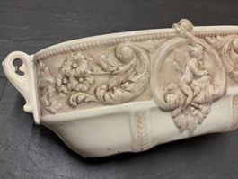 wunderschöne, antike, grosse Keramik Schale mit Ornamenten