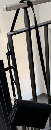 Handtasche schwarzes Kunstleder - schwarz