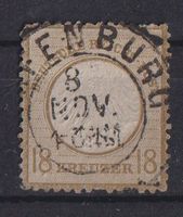 Deutsches Reich 1872/74:18 K. kl. Brustschild - Kat. 500.--