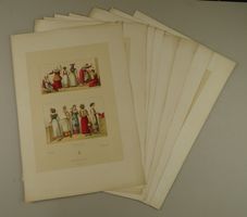 ITALIEN, 8 CHROMOLITHOGRAPHIEN UM 1890