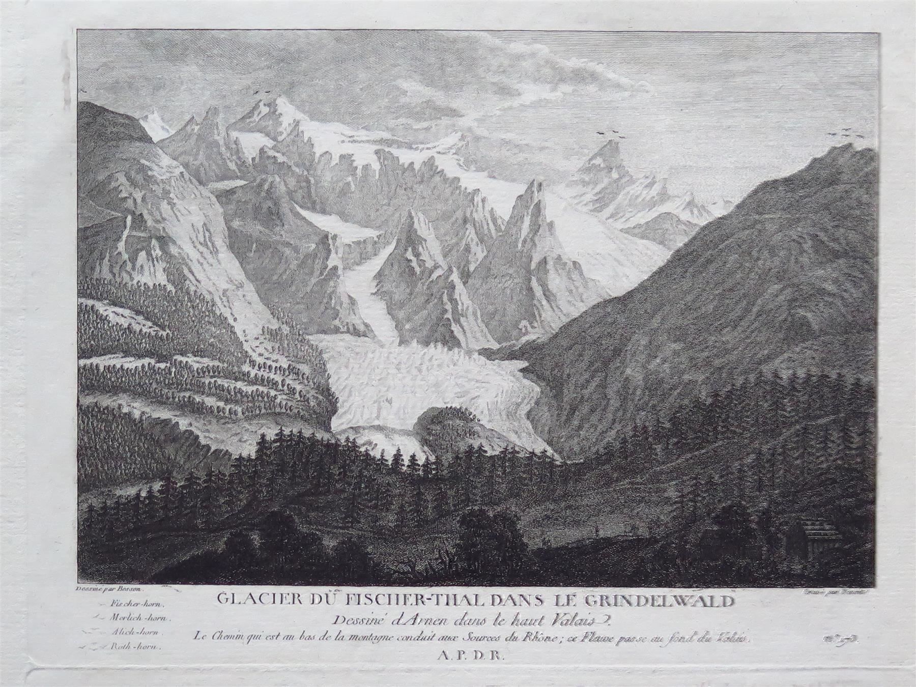 Stiche: Glacier du Fischer-Thal/Chute Vassorée – Gebraucht aus Bern von Jwpm66 1