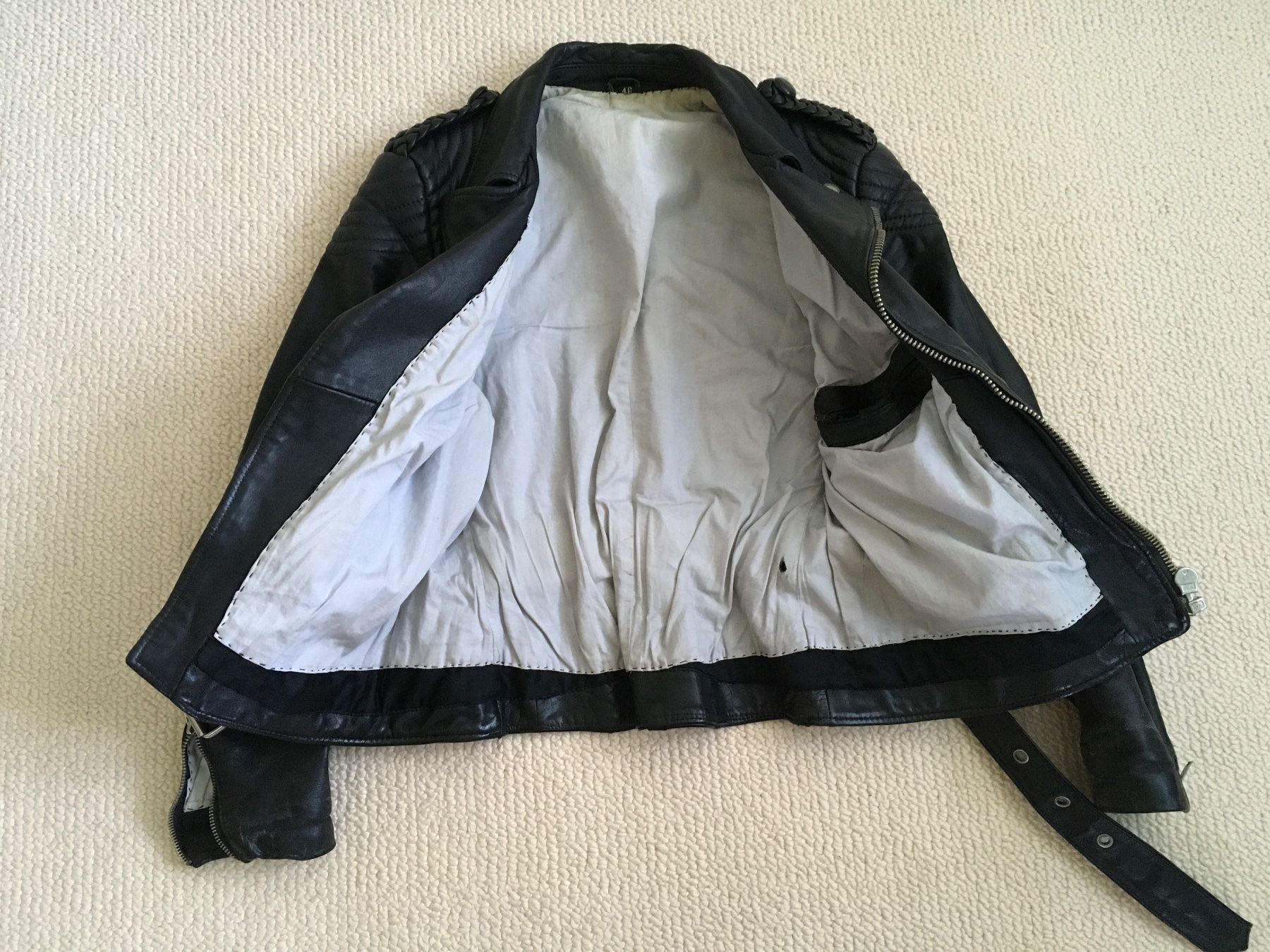 Giacche: Damen-Motorrad-Lederjacke schwarz, Grösse 46 – Usato da Rheinfelden venduto da Nerocorleone110 8